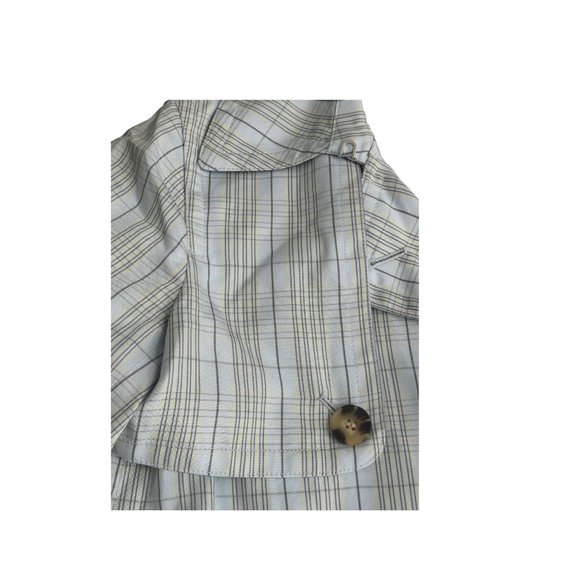 Club Monaco The Everywear Trench Coat Blue Plaid XS MSRP $379 Belt Not Included - Picture 8 of 10